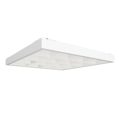 Galaxy UGR <19 Recessed Ceiling Grille Troffer com painel de luz LED dimerizável