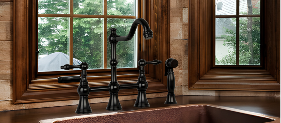 Nauxus NX96718-MB Kitchen Faucet with Side Spray Finish: Matte Black