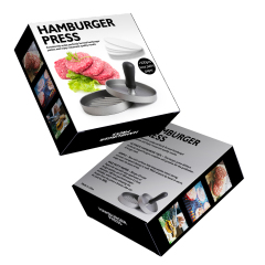 TACGEA Burger Press with 150 Patty Papers, Non-Stick Hamburger Patty Maker with Wax Paper, Aluminum Burger Maker for Kitchen BBQ Grill