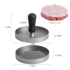 TACGEA Burger Press with 150 Patty Papers, Non-Stick Hamburger Patty Maker with Wax Paper, Aluminum Burger Maker for Kitchen BBQ Grill