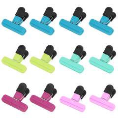 TACGEA Chip Clips, 12 Pack Food Clips, Bag Clips for Food Storage with Air Tight Seal Grip (3''x2.5'')