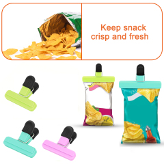 TACGEA Chip Clips, 9 Pack Food Clips, Bag Clips for Food Storage with Air Tight Seal Grip (3 Large and 6 Small)