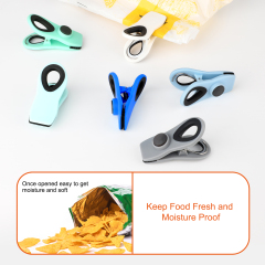 TACGEA Chip Clips, Magnetic Bag Clips with Air Tight Seal for Food Storage, 12 Pieces (Blue Ombre)