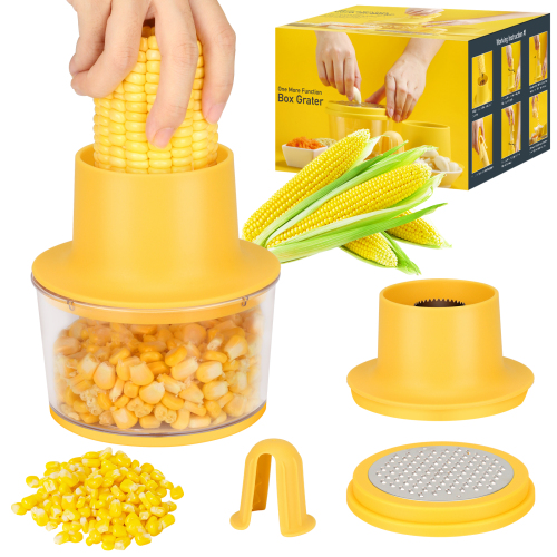 TACGEA Corn Stripper, Corn Peeler, Corn Kernels Remover & Cutter, Cob Stripping Tool and Ginger Grater
