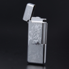 Sliver personalized custom flame lighter