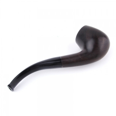 Classic Bent Smoking Pipe 3mm Filter Ebony Wood Pipe Vintage Handmade Wooden Pipe Tobacco Pipe