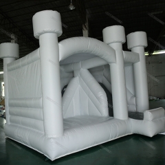 White Inflatable Castle Slide