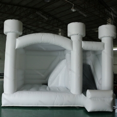 White Inflatable Castle Slide