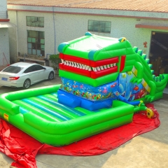Latest Inflatable Crocodile Slide Crocodile Cannibalism Game