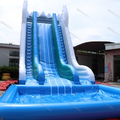 Inflatable Water Slide With Pool