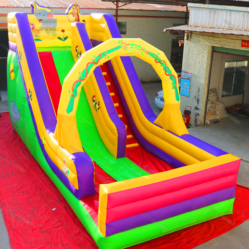 Cartoon Inflatable Dry Slide