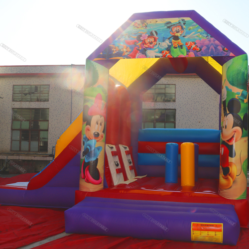Bounce House Dual Slide With Blower