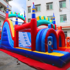 Retro Rainbow Inflatable Obstacle Course