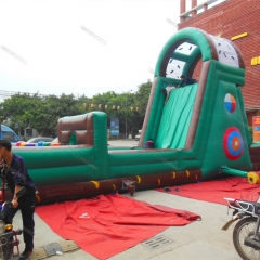 Outdoor inflatable obstacle course