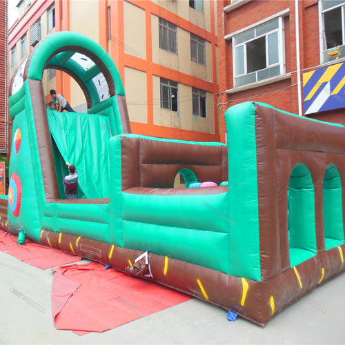 Outdoor inflatable obstacle course