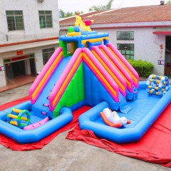 Giant Water Slide With Pool