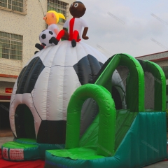 Castelos bouncy de futebol com slide