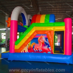 Unicorn Bouncy Castles With Slide