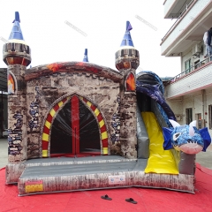 Castillos medievales de Bouncy con tobogán