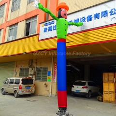 Dançarina de ar inflável acena homem propaganda festa de decoração modelo de evento