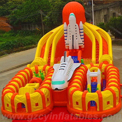 Equipamento de diversão ao ar livre para parque de diversões inflável para aviões