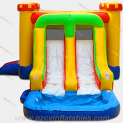 3 in 1 Bounce House Colorful Castle Combo With Pool