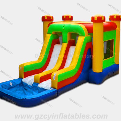 3 em 1 Bounce House Colorful Castle Combo Com Pool