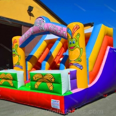 Cartoon Double Lane Inflatable Slide