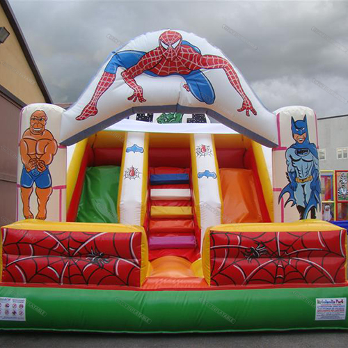 Inflatable Spiderman Slide For Children