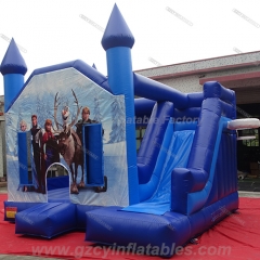 Frozen inflatable jump bouncer with slide