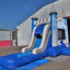 Bouncer inflable congelado con tobogán de agua