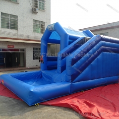 Frozen inflatable bouncer house with water slide