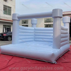 Pastel azul bounce house inflável