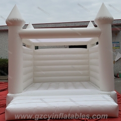 White Bounce House With Mobile Roof