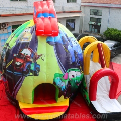 Cars Inflatable Bouncy Houses Slide Combo