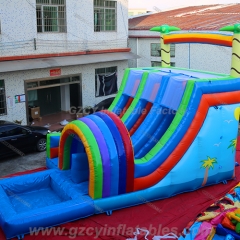 Double Lane Color Water Slide