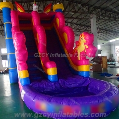 Unicorn Inflatable Water Slide Pool