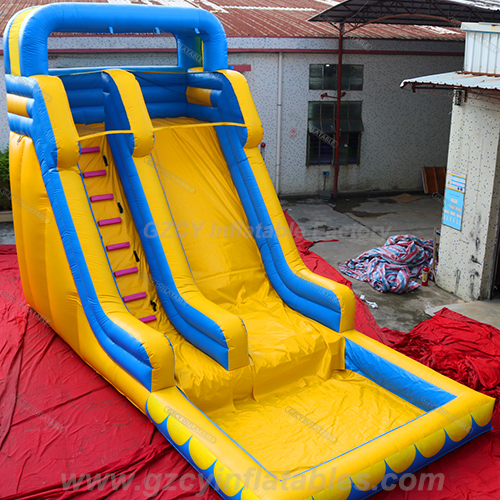 Yellow Inflatable Slide Pool