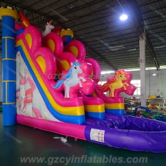 Unicorn Inflatable Water Slide Pool