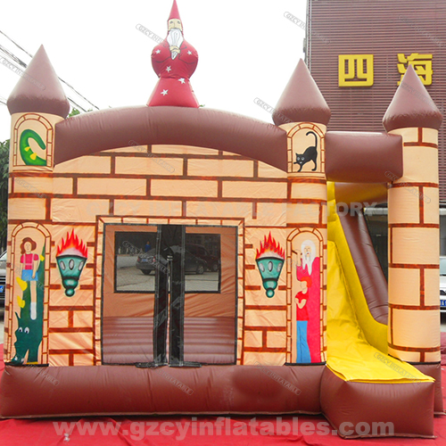 Medieval Bouncy Castle With Slide