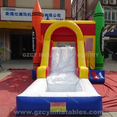 Crayon Inflatable Bounce House With Ball Pit