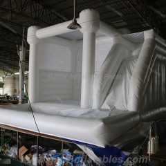 Inflatable White Bounce House Ball Pit