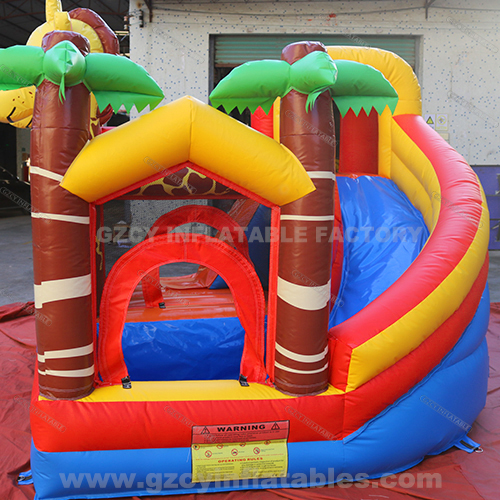 Giraffe bouncer water slide combo bounce house