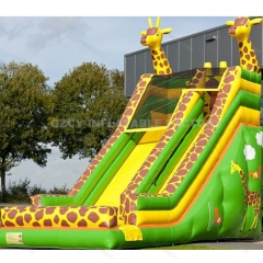 Large Commercial Outdoor Kids Inflatable Giraffe Playground Water Slide with swimming pool