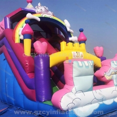 Inflatable Princess Jumping Castle Combo Inflatable Slide for kids