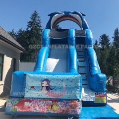 Inflatable Slide Inflatable Ocean Theme Backyard with Pool Big Slide