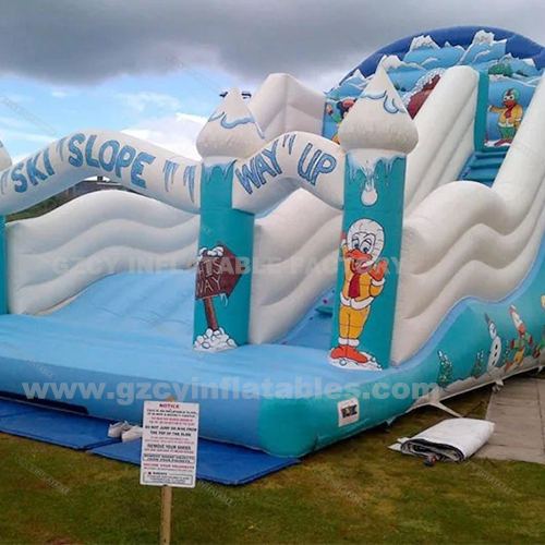 Outdoor large inflatable castle slide children's trampoline playground with slide