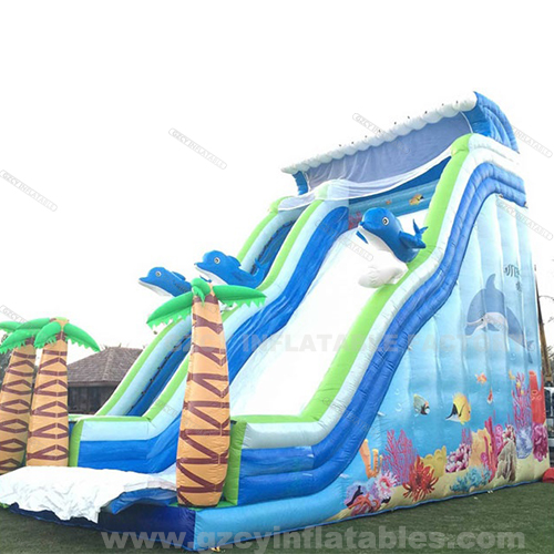 Giant Inflatable Ocean Theme Bouncing Trampoline Slide for Kids