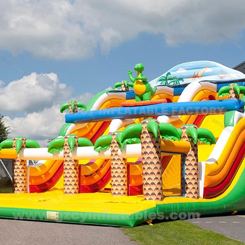 Commercial PVC Large Inflatable Playground Jumping Castle Slide