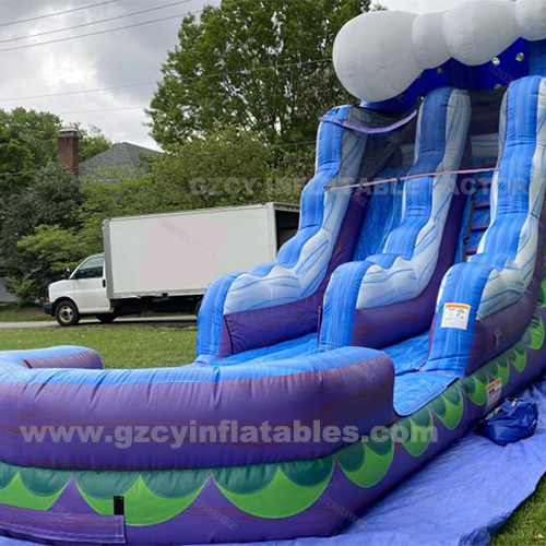 PVC Material Summer Outdoor Swimming Pool Inflatable Jumping Castle Water Slide